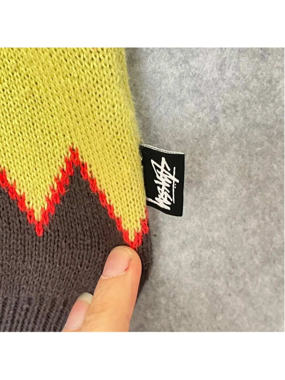 Stussy Men's Small Zig Zag Knit Sweater Vest